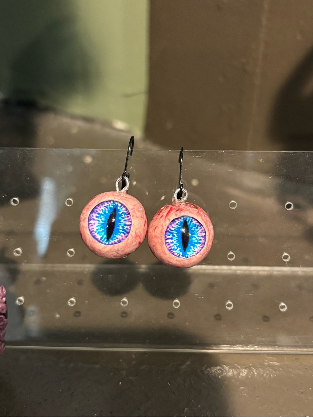 Handmade eyeball earrings